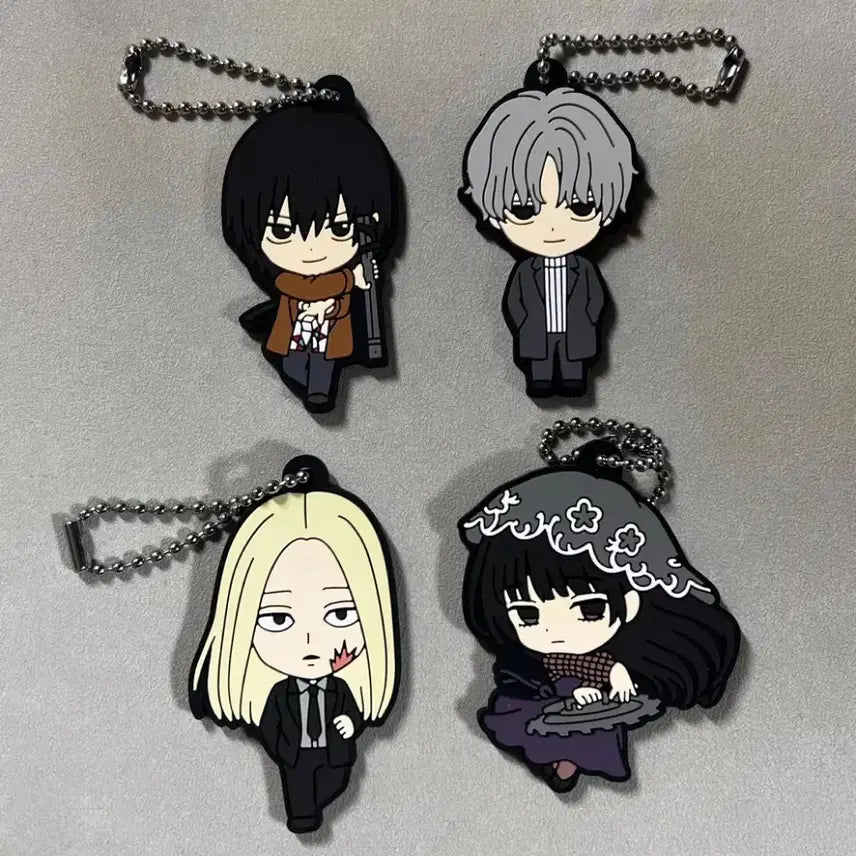 [BUNJANG] Sakamoto Days Nagumo Uzuki Shishiba Osaragi Rubber Keyring Bundle Set / 사카모토데이즈 사카데이 나구모 우즈키 시시바 오사라기 가챠 키링