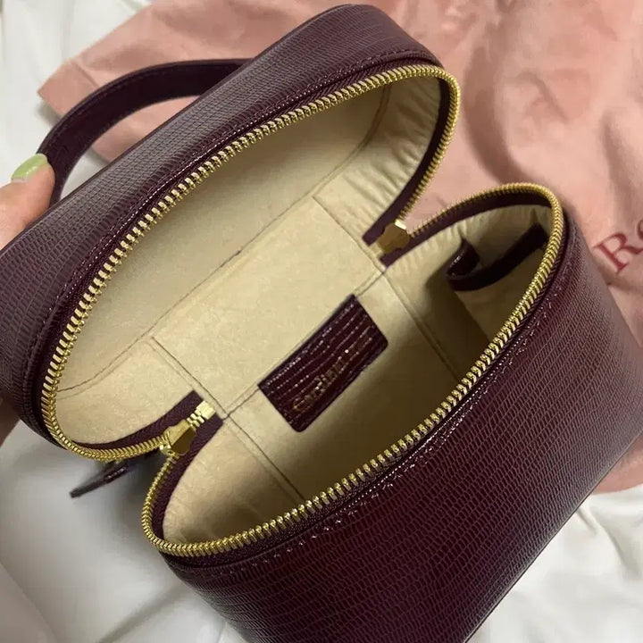 [BUNJANG] Cardinal Red Vanity Bag Lizard Burgundy / 카디널레드 베니티백 리자드 버건디
