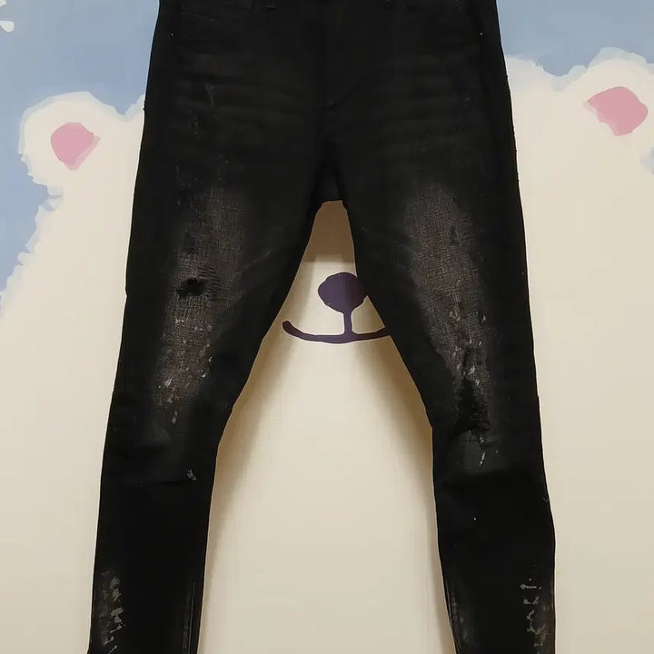 [BUNJANG] Smoke Rise Distressed Span Black Jeans 32 / (32) 스모크라이즈 디스트레스드 스판 블랙진 청바지