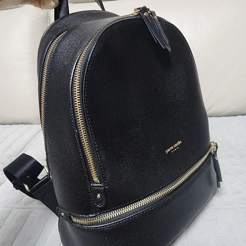 [SOLD OUT] 정품 피에르가르뎅 블랙 백팩 여성 가죽 가방 검정색
