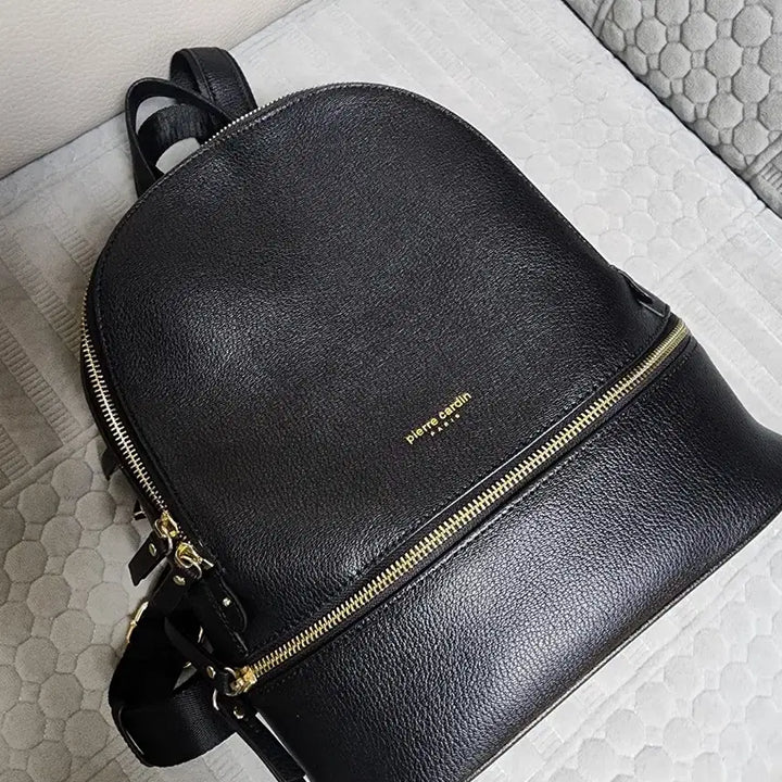 [SOLD OUT] 정품 피에르가르뎅 블랙 백팩 여성 가죽 가방 검정색