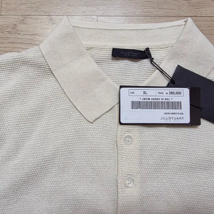 [BUNJANG] JILLSTUART NEW YORK Cool Touch Textured Cotton Knit XL / 질스튜어트뉴욕 쿨터치  텍스쳐 코튼 카라 니트  XL 정가28만원