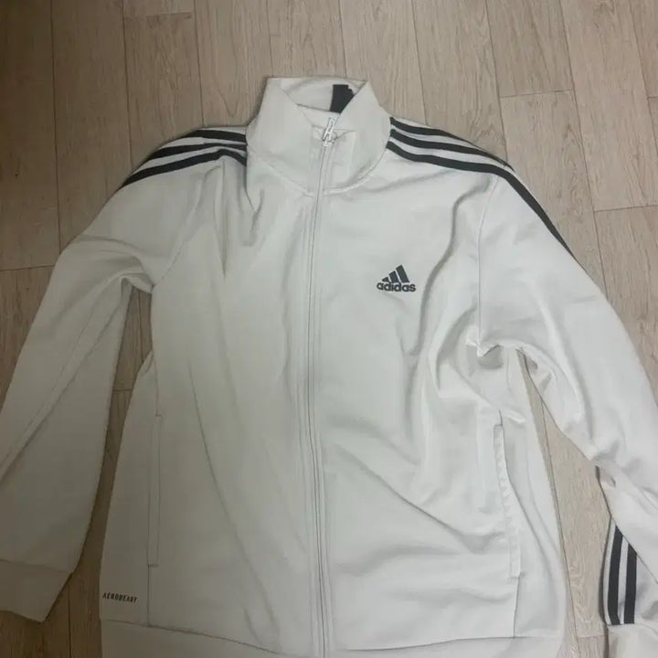 [BUNJANG] Adidas White Training Three-Stripe Track Top / 아디다스 져지 화이트 트레이닝 삼선 트랙탑