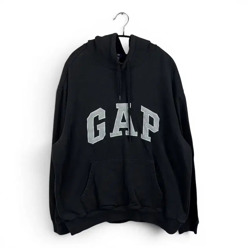 [BUNJANG] GAP Hooded Sweatshirt Black/Grey XL / (XL) GAP 후드 티 블랙/그레이