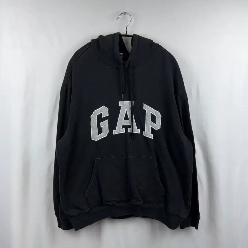 [BUNJANG] GAP Hooded Sweatshirt Black/Grey XL / (XL) GAP 후드 티 블랙/그레이