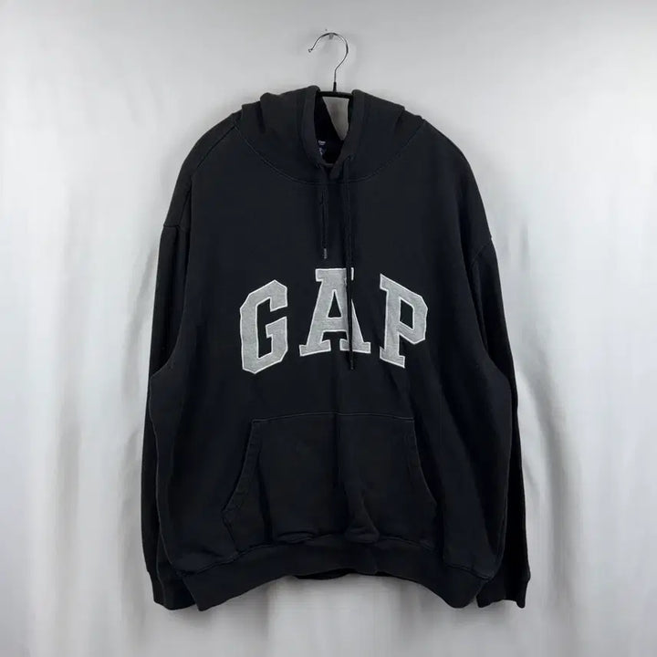 [BUNJANG] GAP Hooded Sweatshirt Black/Grey XL / (XL) GAP 후드 티 블랙/그레이