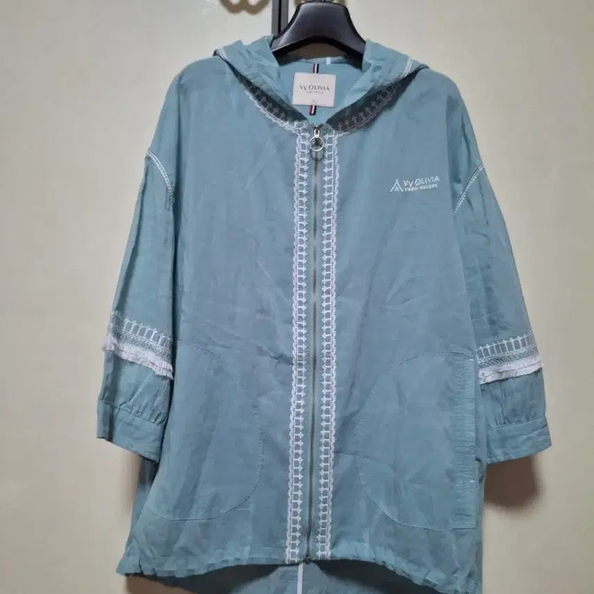 [BUNJANG] VV Olivia Mint Hooded Zip-up Jacket / VV OLIVIA 후드 집업 95 민트    소매8부정도
