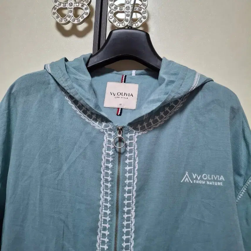 [BUNJANG] VV Olivia Mint Hooded Zip-up Jacket / VV OLIVIA 후드 집업 95 민트    소매8부정도
