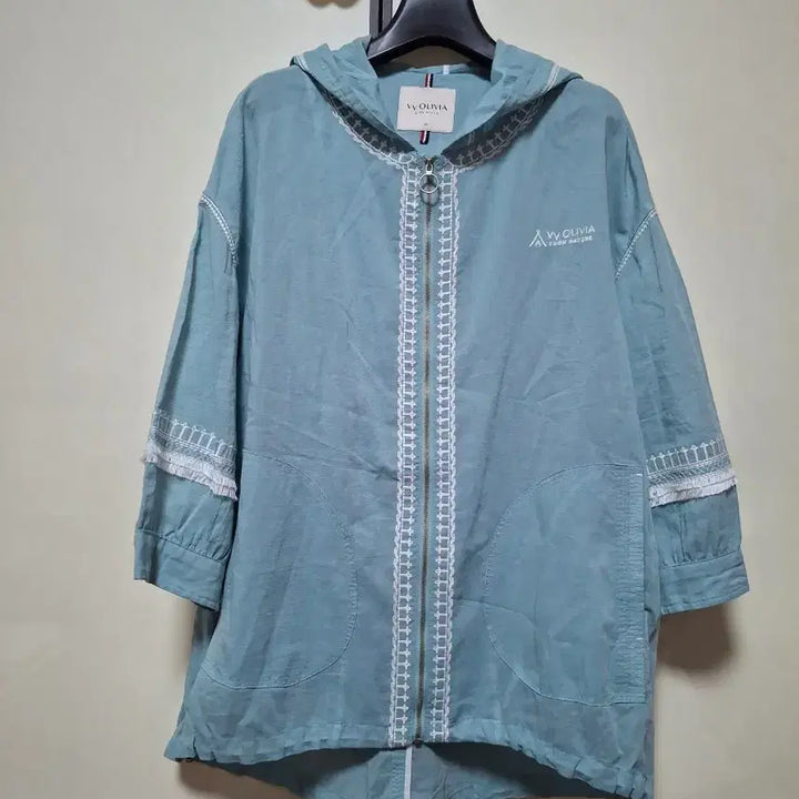 [BUNJANG] VV Olivia Mint Hooded Zip-up Jacket / VV OLIVIA 후드 집업 95 민트    소매8부정도