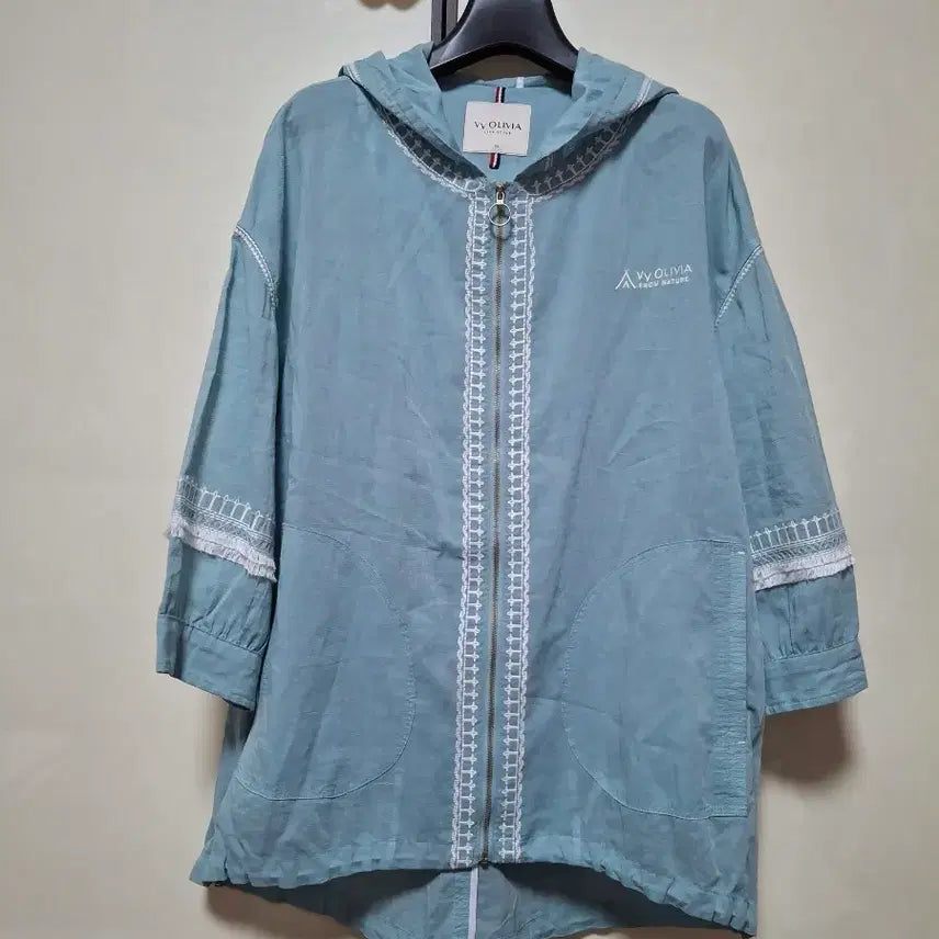 [BUNJANG] VV Olivia Mint Hooded Zip-up Jacket / VV OLIVIA 후드 집업 95 민트    소매8부정도