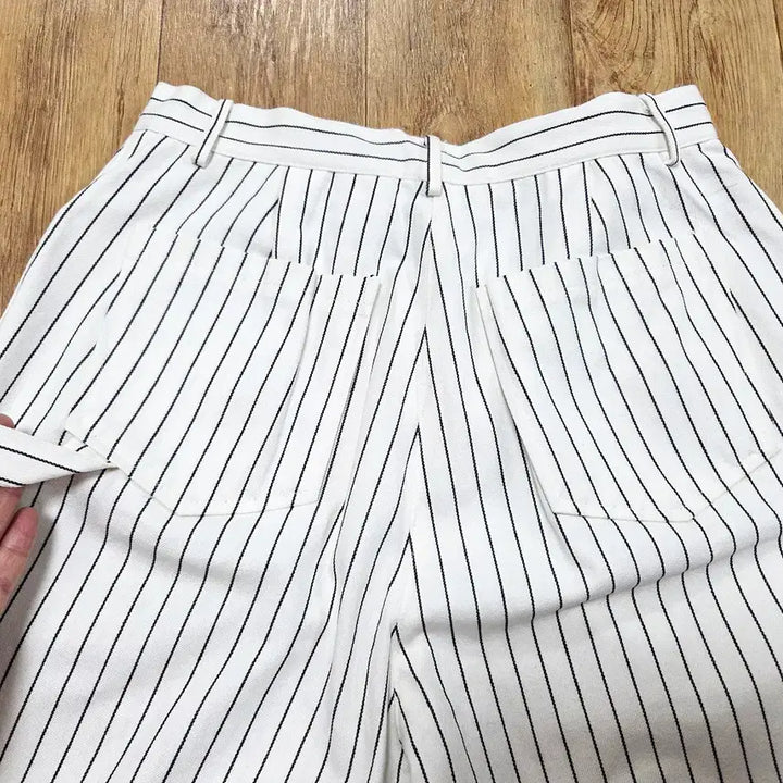[BUNJANG] From Beginning Striped White Denim Pants / 프롬비기닝(FromBeginning) 스트라이프 화이트팬츠  66 새상품