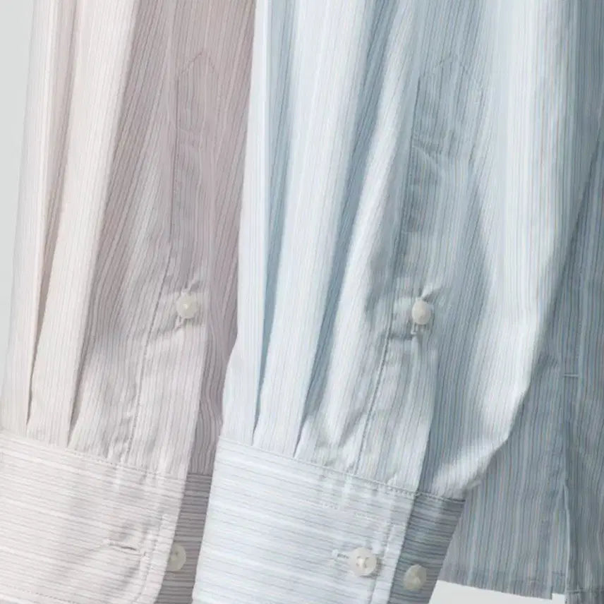 [BUNJANG] Uniqlo Broadcloth Oversized Stripe Shirt (Blue, L) / 유니클로 스트라이프 셔츠 브로드클로스오버사이즈셔츠 블루 L사이즈