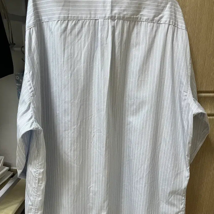 [BUNJANG] Uniqlo Broadcloth Oversized Stripe Shirt (Blue, L) / 유니클로 스트라이프 셔츠 브로드클로스오버사이즈셔츠 블루 L사이즈