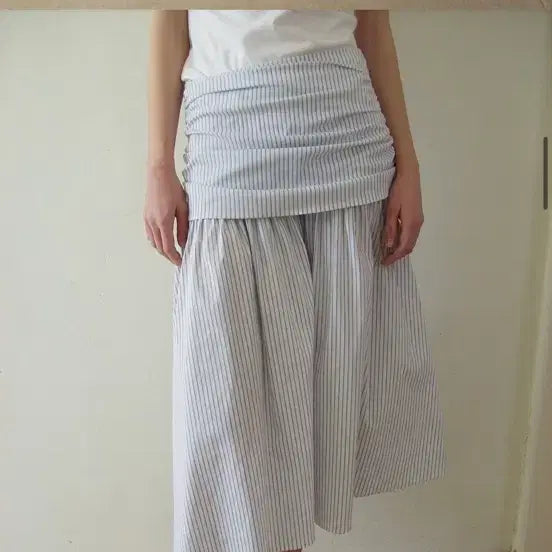 [BUNJANG] Smoothmood Striped Long Skirt / Smoothmood 스트라이프 롱 스커트