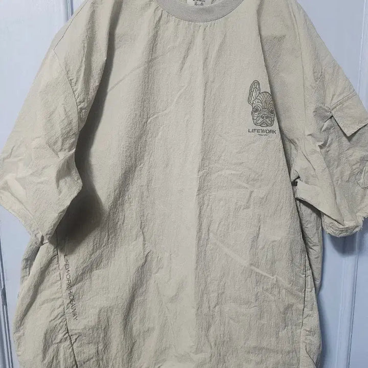 [SOLD OUT] 라이프워크 강아지 반팔 티셔츠 베이지
