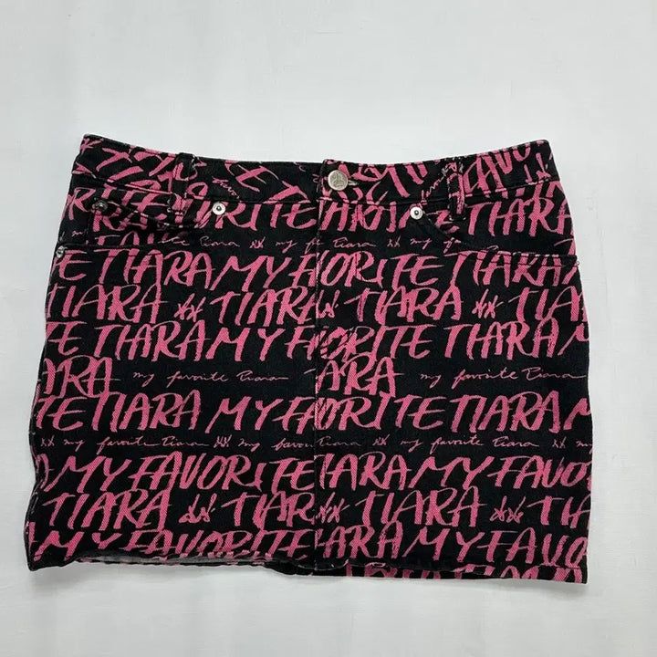 [BUNJANG] Vintage Y2K Harajuku Hime Mini Skirt Set / 일본빈티지 팝갸루 핫핑크 Y2K 하라주쿠 히메 프린팅 미니스커트 코디세트