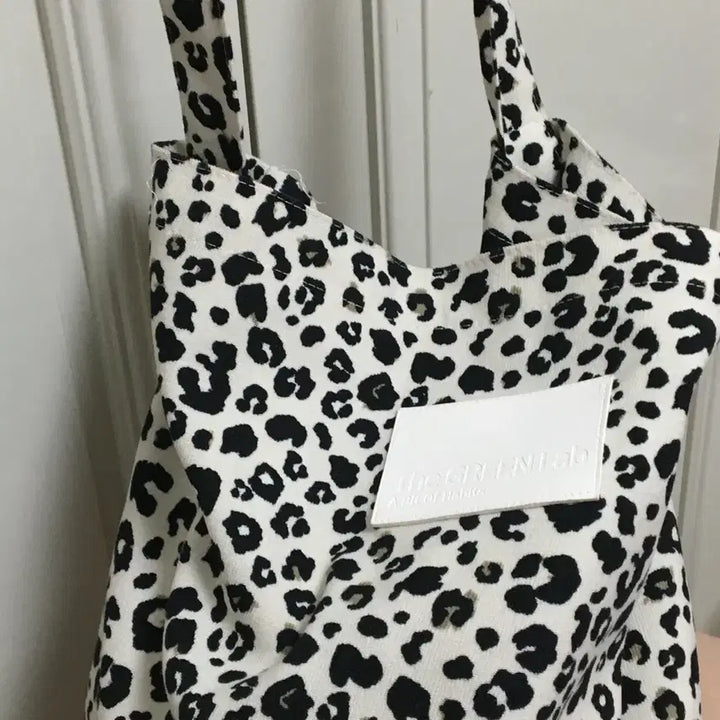[BUNJANG] The Green Lab Leopard Print Eco Bag (Ivory) / 더 그린 랩 호피 에코백(아이보리)