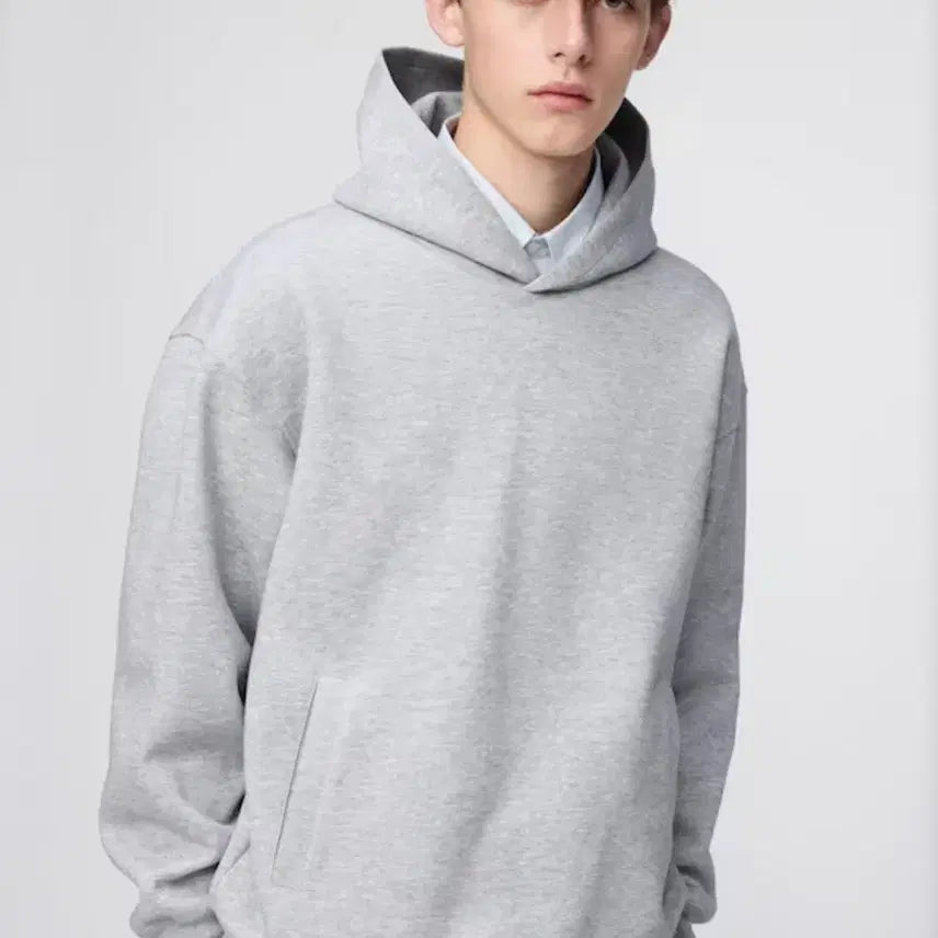 [BUNJANG] Uniqlo Sweat Oversized Full-Parka Hoodie Gray S Size / 유니클로 스웨트오버사이즈풀파카 후드티 그레이 s사이즈