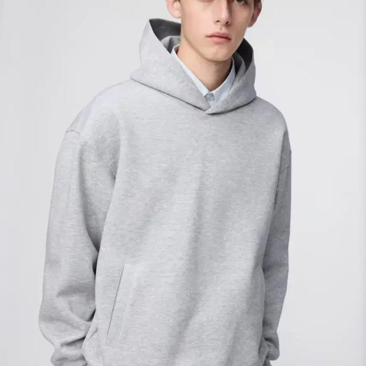 [BUNJANG] Uniqlo Sweat Oversized Full-Parka Hoodie Gray S Size / 유니클로 스웨트오버사이즈풀파카 후드티 그레이 s사이즈