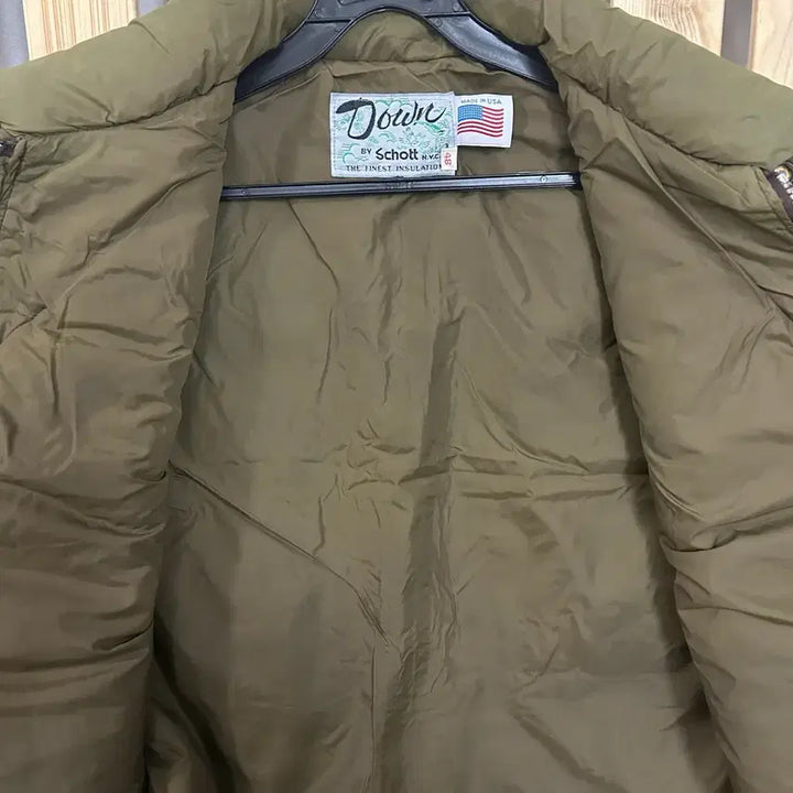 [BUNJANG] Schott Leather Padded Vest Brown / (48) Schott 쇼트 가죽 패딩 베스트 브라운