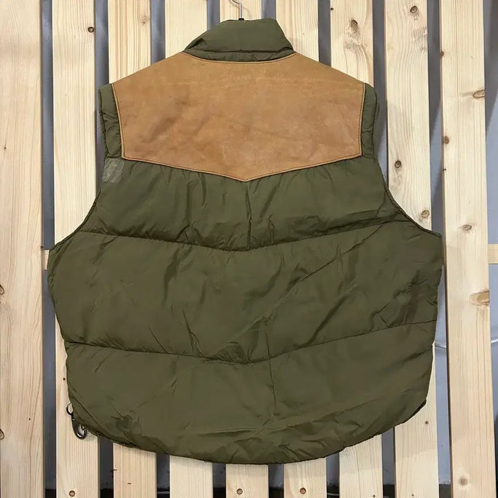 [BUNJANG] Schott Leather Padded Vest Brown / (48) Schott 쇼트 가죽 패딩 베스트 브라운