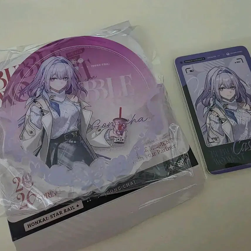 [BUNJANG] Honkai: Star Rail Gong Cha Castor Acrylic Coaster and Photocard / 붕괴 스타레일 공차 콜라보 카스토리스 아크릴 코스터,포토카드