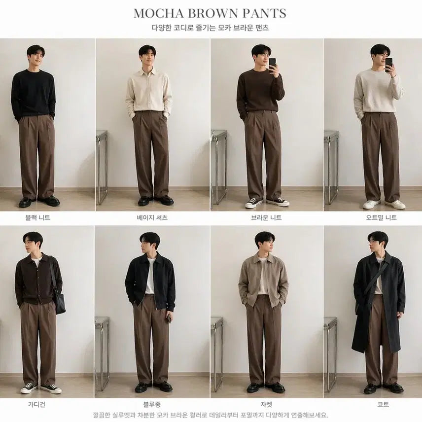 [SOLD OUT] 무신사 스탠다드 와이드 핀턱 슬랙스 모카브라운 (새상품급  31)
