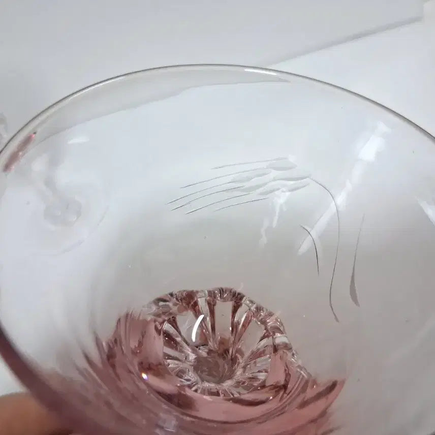 [BUNJANG] Set of 4 Pink Cocktail Glasses / 핑크빛 칵테일잔 4개 세트 장식용 유리잔