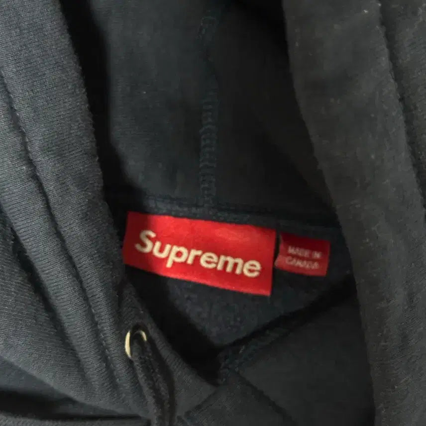 [BUNJANG] Supreme Box Logo Hoodie Navy S / [1회착] 정품 슈프림 박스로고 후드 네이비 S