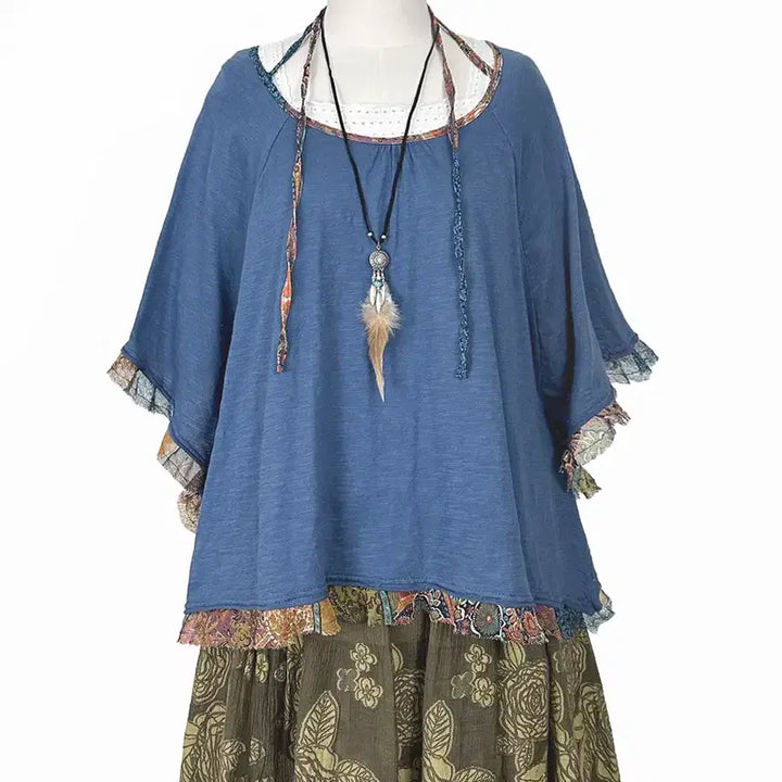 [BUNJANG] Titikaka Ethnic Halter Neck Top / 일본빈티지 티티카카 판쵸판초핏 에스닉홀터넥끈티 모리걸하구미룩갸루y2k히피