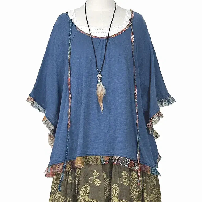 [BUNJANG] Titikaka Ethnic Halter Neck Top / 일본빈티지 티티카카 판쵸판초핏 에스닉홀터넥끈티 모리걸하구미룩갸루y2k히피