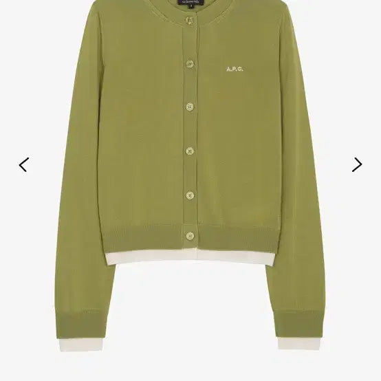 [BUNJANG] A.P.C Olive Green Cardigan / A.P.C올리브그린 가디건