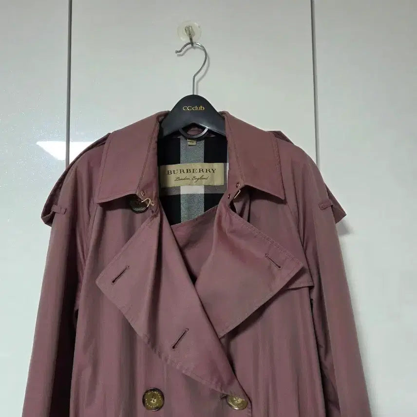 [BUNJANG] Burberry Trench Coat Pink Purple / 정품 버버리 트렌치 코트 핑크 퍼플