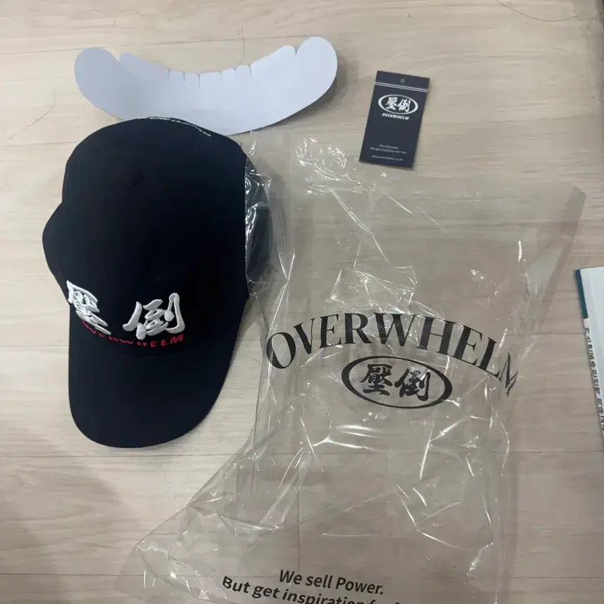 [BUNJANG] Ado Overwhelm Basic Logo Cap Black Red / 압도 overwhelm 볼캡 모자 기본로고 블랙레드