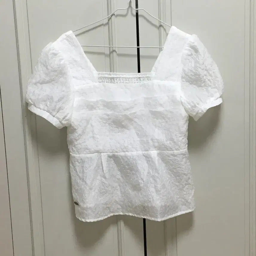 [BUNJANG] Vivacious White Organza Puff Blouse / 비바셔스 화이트 오간자 퍼프 블라우스