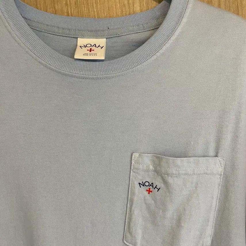 [BUNJANG] NOAH Pocket Short Sleeve T-Shirt Sky Blue M / NOAH 포켓 반팔 티셔츠 스카이블루 (M, 새제품)