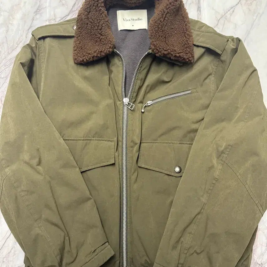 [BUNJANG] VIVASTUDIO Flight Jacket Khaki XL / 비바스튜디오 자켓 카키