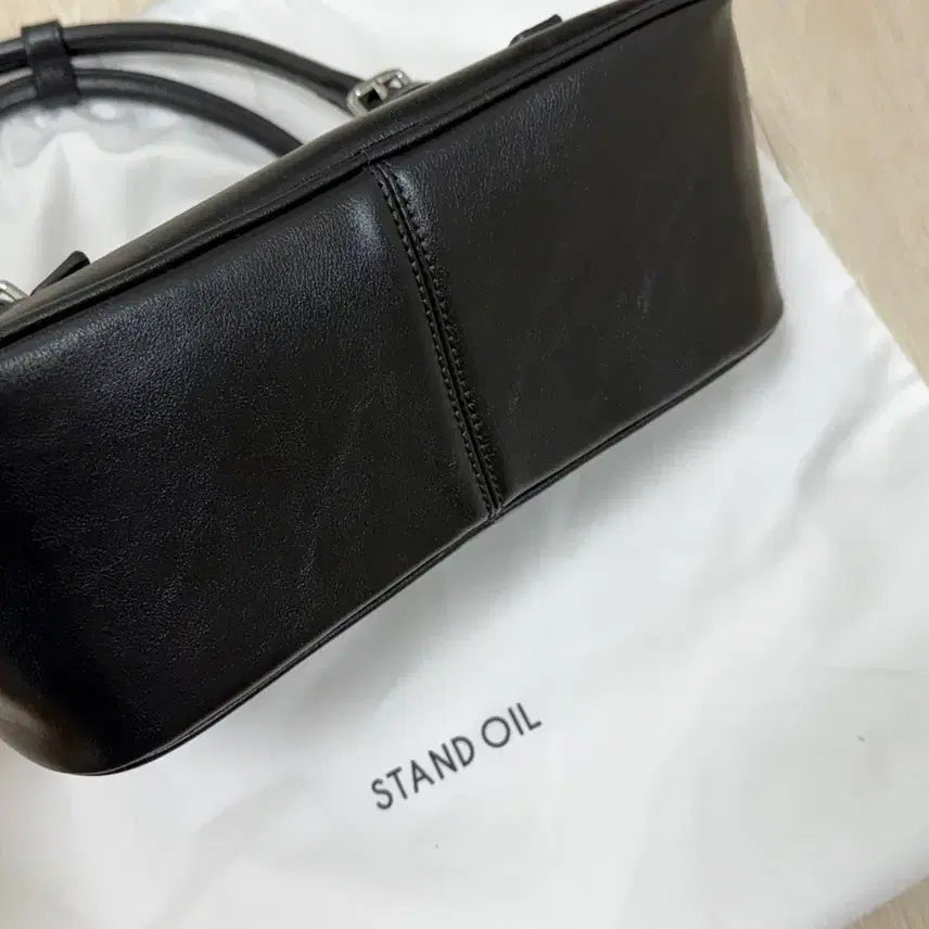 [SOLD OUT] 스탠드오일 스퀘어 볼링백 숄더백 블랙