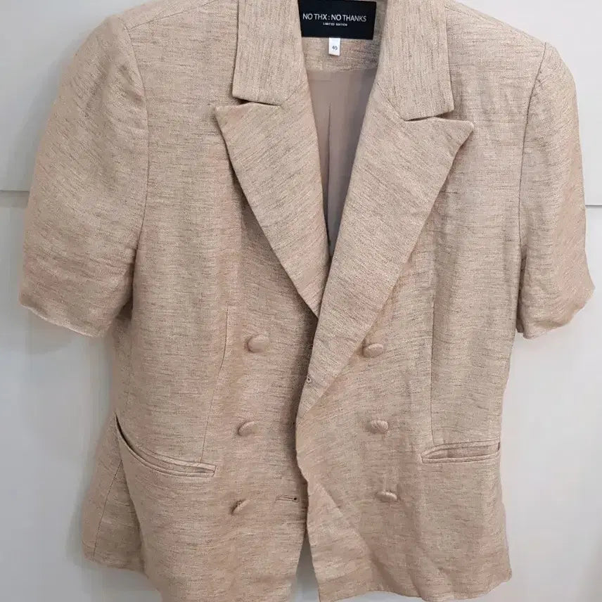 [BUNJANG] Linen 100% Short Sleeve Jacket / 여성 린넨100%  반팔자켓40