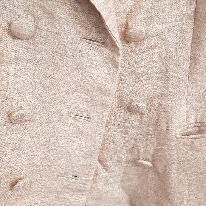 [BUNJANG] Linen 100% Short Sleeve Jacket / 여성 린넨100%  반팔자켓40