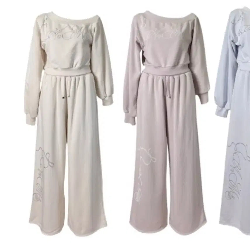 [BUNJANG] An Mille Logo Sweatshirt and Sweatpants Set / 안미르 An MILLE 로고 맨투맨 스웨트 세트 셋업 트레이닝