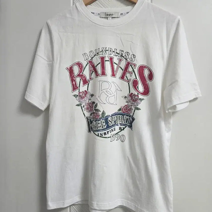[SOLD OUT] 레이브 RAIVE 빈티지 로즈 그래픽 반팔티