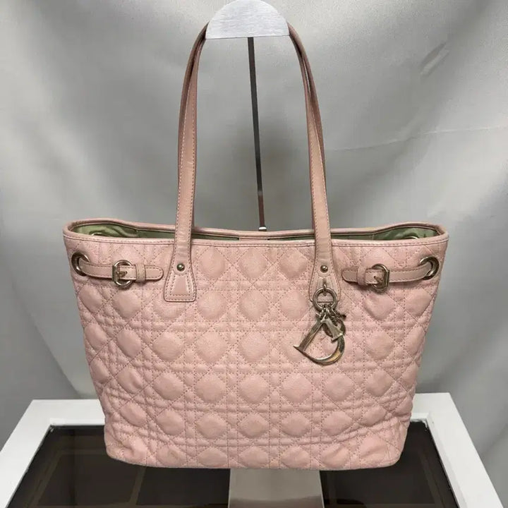 [BUNJANG] Dior Cannage Pink Tote Bag / 정품 디올 까나쥬 핑크 쇼퍼백 가방
