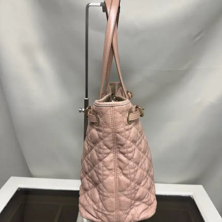 [BUNJANG] Dior Cannage Pink Tote Bag / 정품 디올 까나쥬 핑크 쇼퍼백 가방