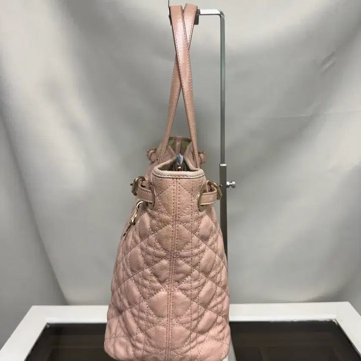 [BUNJANG] Dior Cannage Pink Tote Bag / 정품 디올 까나쥬 핑크 쇼퍼백 가방