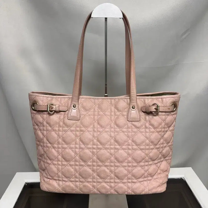 [BUNJANG] Dior Cannage Pink Tote Bag / 정품 디올 까나쥬 핑크 쇼퍼백 가방