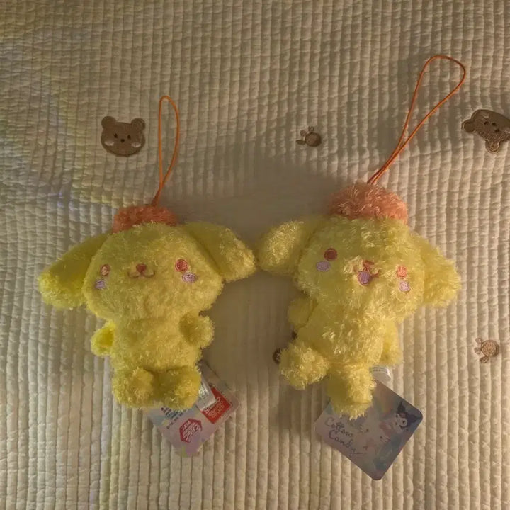 [BUNJANG] Sanrio Pompompurin Cotton Candy Plush Keychain / 산리오 폼폼푸린 코튼캔디 인형 키링