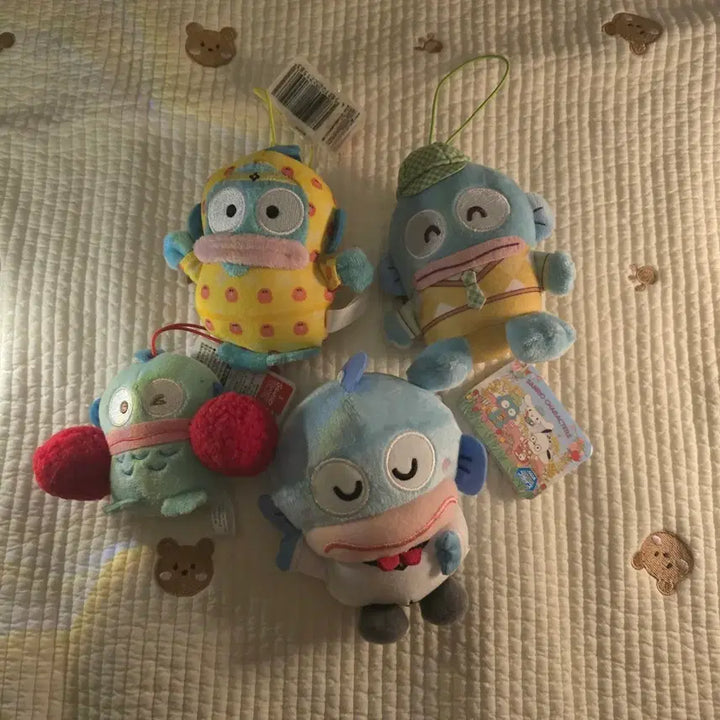 [BUNJANG] Sanrio Yurukawa Hangyodon Doll Keychain Ninja Cheerleader / 산리오 유루카와  한교동 인형 키링 닌자 치어리더 산책