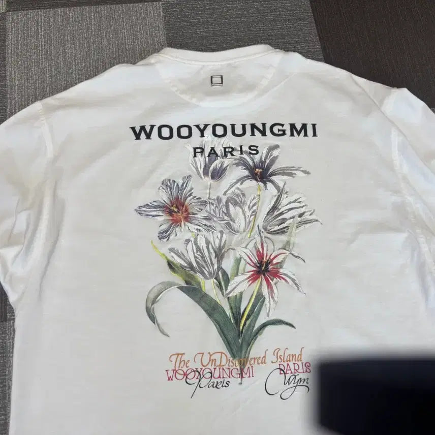 [BUNJANG] Wooyoungmi 24SS Flower Printed Long Sleeve T-shirt / 우영미 24ss 플라워 프린팅 롱슬리브 티셔츠 48