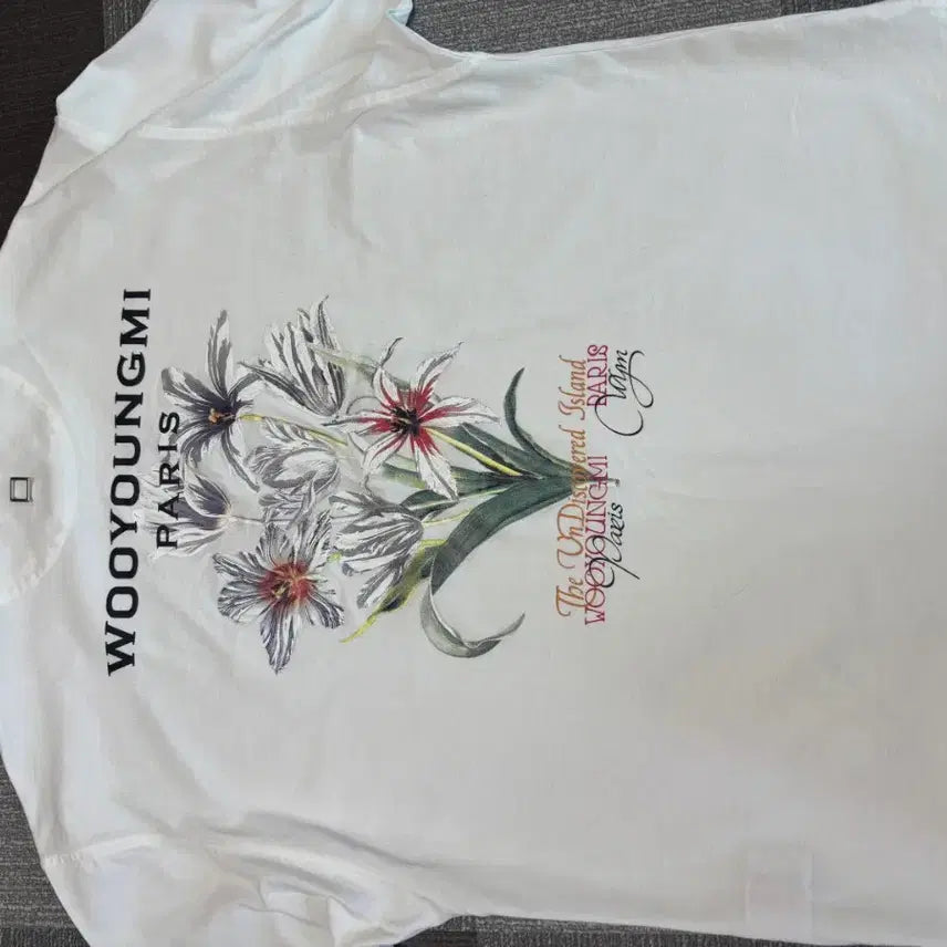 [BUNJANG] Wooyoungmi 24SS Flower Printed Long Sleeve T-shirt / 우영미 24ss 플라워 프린팅 롱슬리브 티셔츠 48